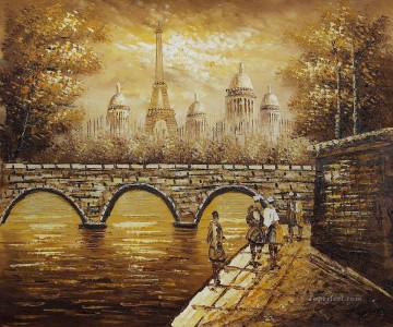 街並み Painting - 橋から見たパリ・エッフェル塔